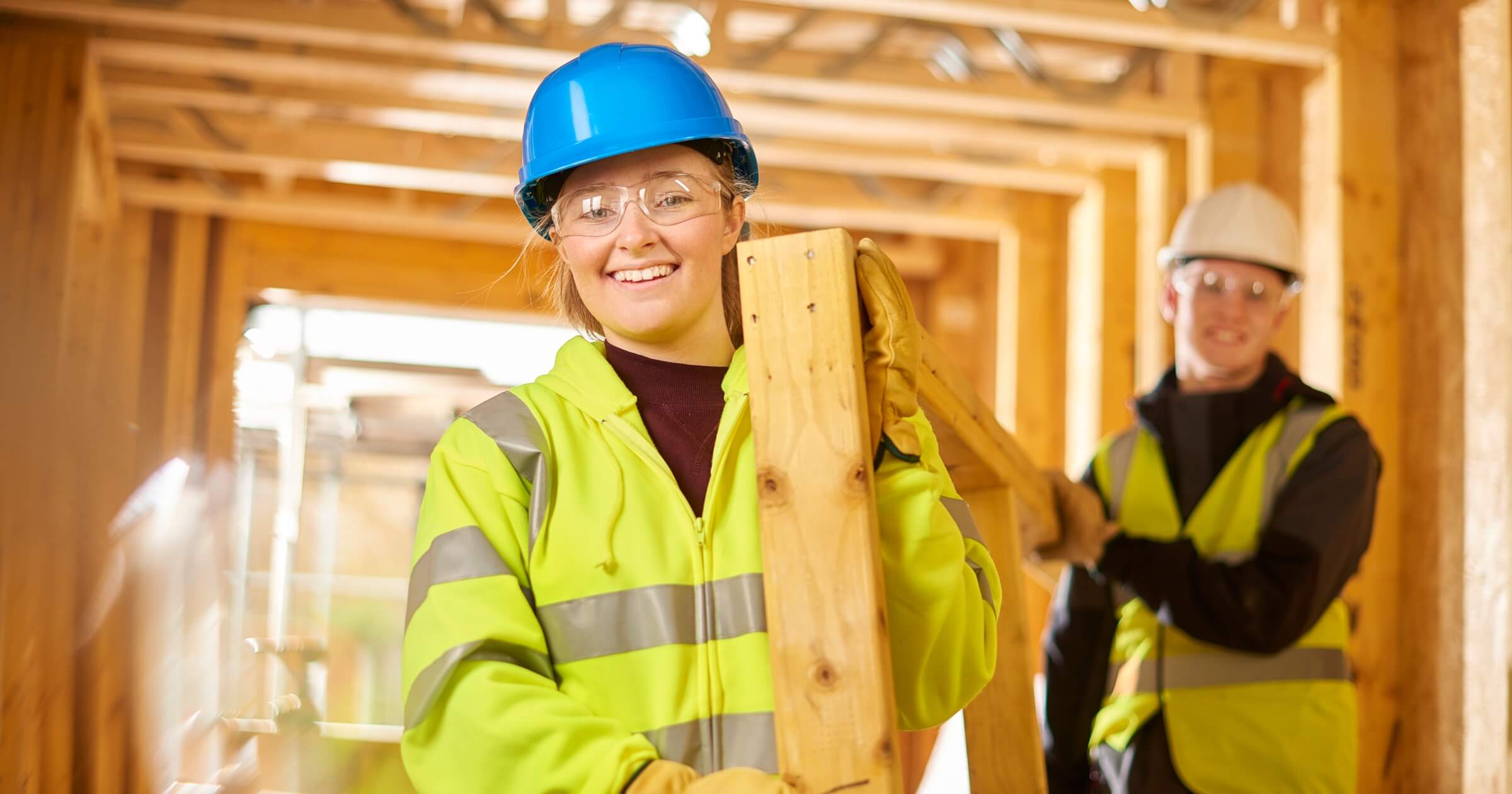 A women in a construction career