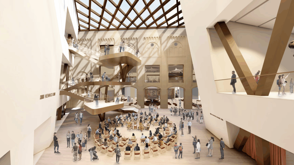 Hariri Pontarini projects shaping Toronto (and beyond) 3 Interior render of the Hariri Pontarini project at the Royal Ontario Museum