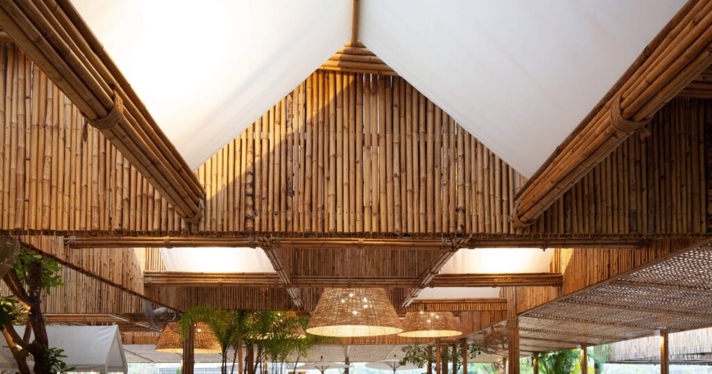 bamboo in a ceiling