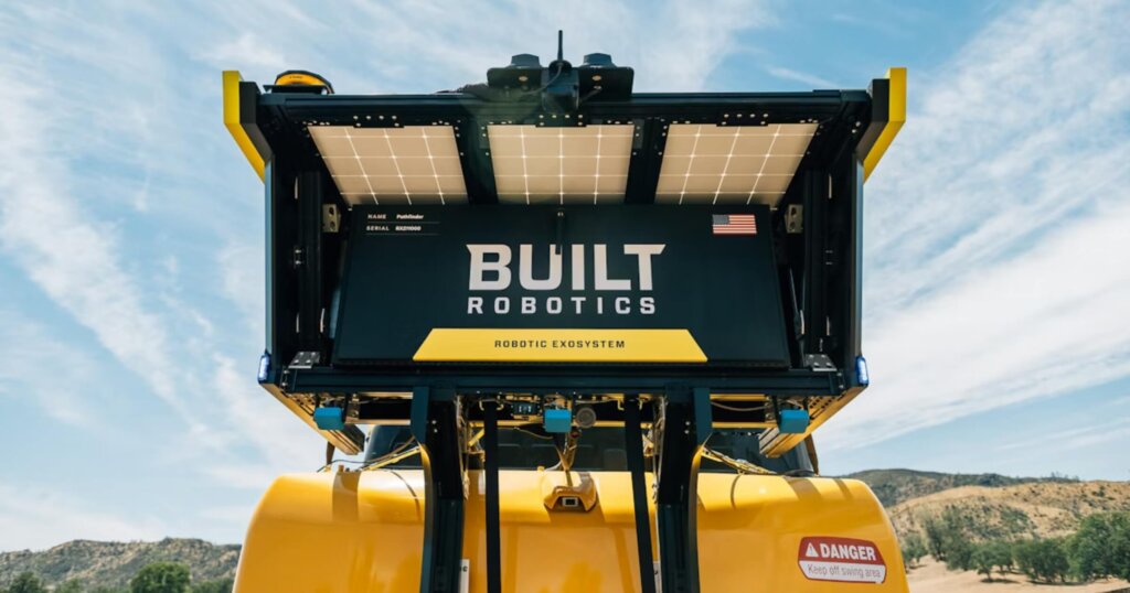 Physical AI is transforming how we build large infrastructure 2 Built Robotics exosystem attached on an excavator.