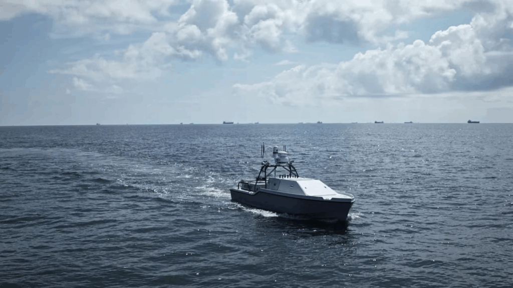 The Saronic Corsair is a modular 24' Autonomous Surface Vessel (ASV)