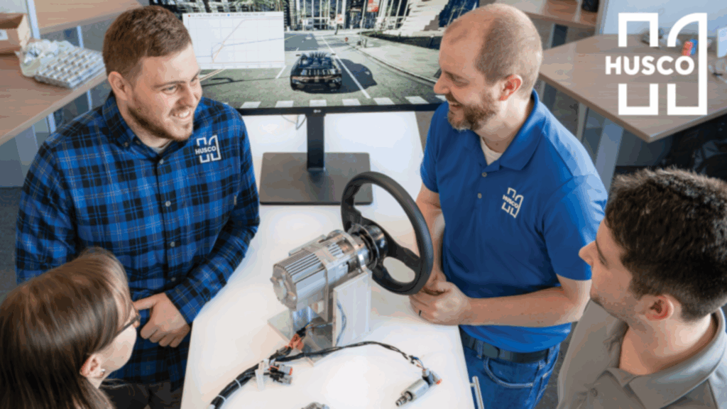 Huscos GenSteer steer by wire system bags award at CONEXPO