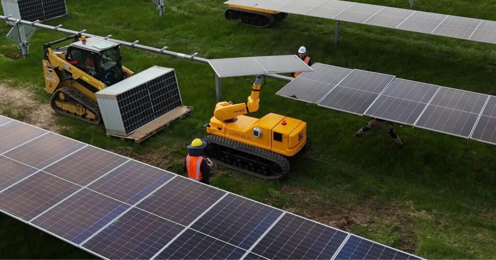 Luminous robotics solar installation robot. 