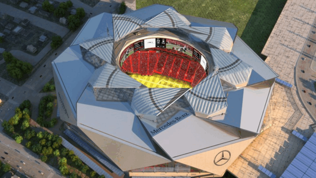 Mercedes-Benz Stadium showcases advanced engineering in modern venue design, where complex structural systems and a dynamic roof redefine the fan experience.