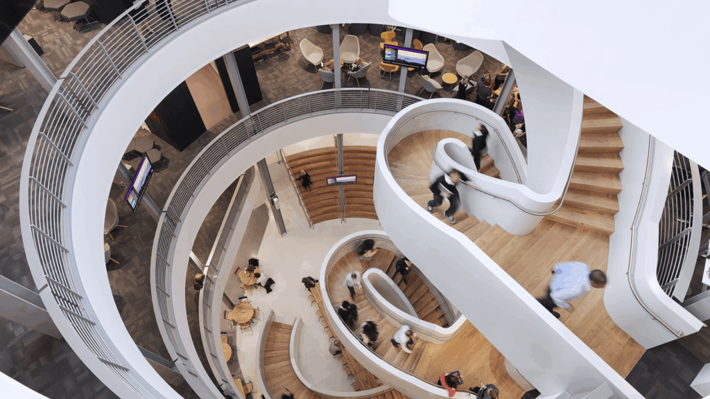 Inside HOK: 10 projects redefining the built environment 5 BBC Studios Headquarters spiral staircase