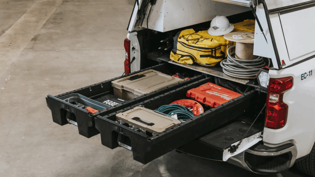 The best pickup bed accessories for contractors (plus how to build your setup by trade) 1 DECKED truck bed storage system