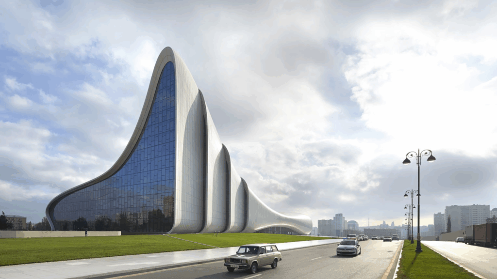 The Heydar Aliyev Center in Baku showcases how advanced computational and generative design approaches can translate complex geometry into buildable form, blurring the line between architecture, engineering, and fabrication.