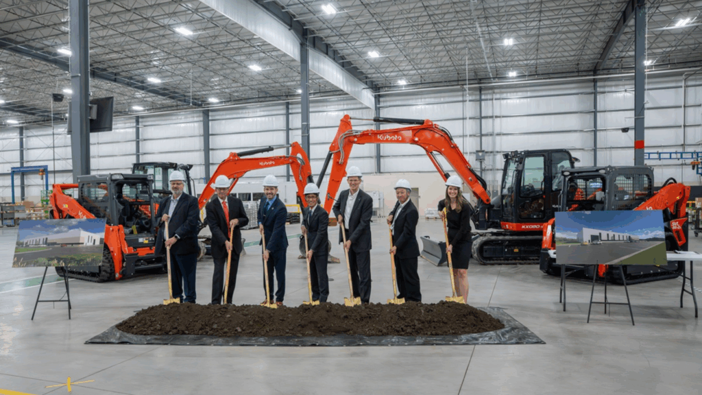 Kubota execs break ground on new facility in Salina, Kansas