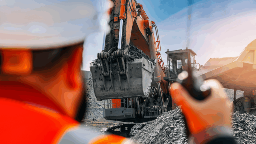Construction noise from heavy equipment like excavators can increase stress and lead to burnout